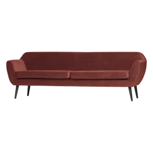 Rocco XL bank 230 cm velvet bordeauxrood