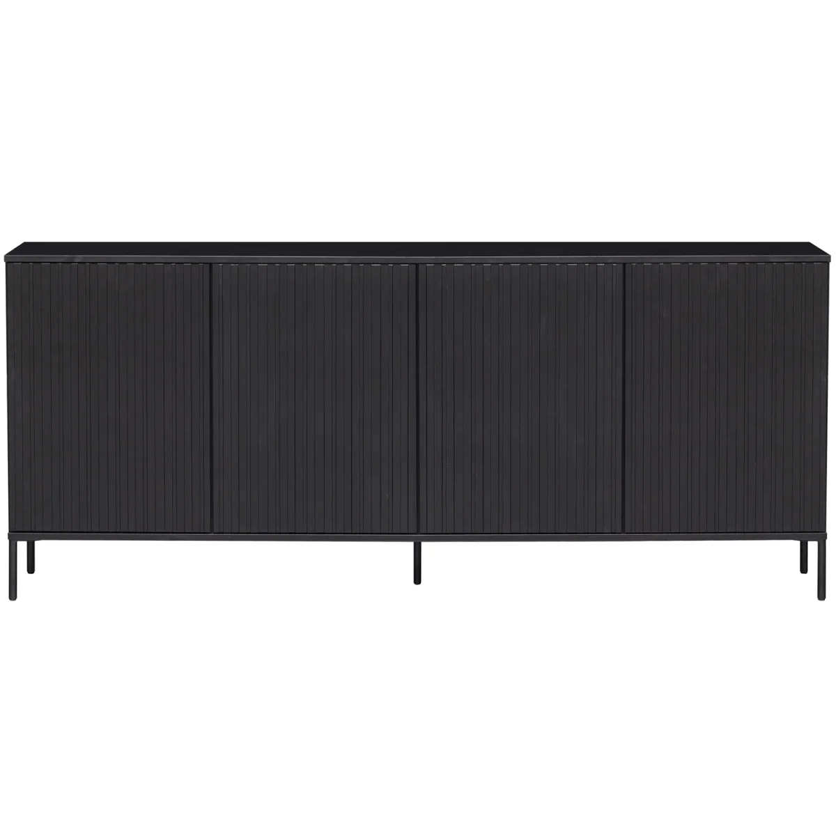 New Gravure dressoir 200 cm grenen zwart - Afbeelding 3