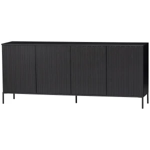 New Gravure dressoir 200 cm grenen zwart