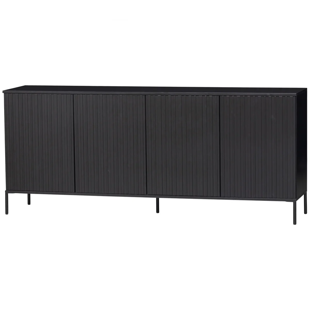 New Gravure dressoir 200 cm grenen zwart