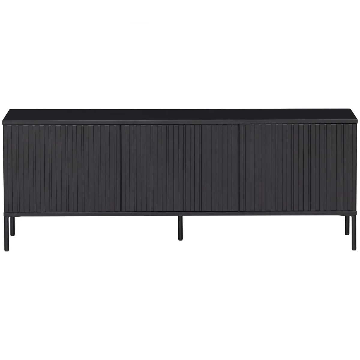 New Gravure tv meubel 150 cm grenen zwart - Afbeelding 3