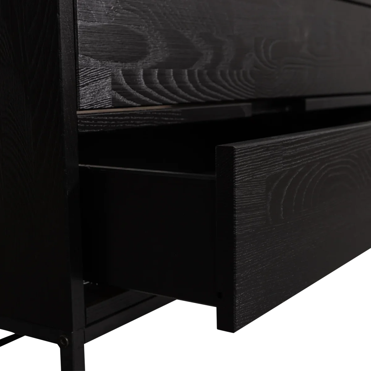 Silas tv meubel 120 cm essen blacknight - Afbeelding 7