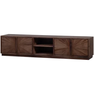 Sun tv meubel met open vak recycled teak bruin