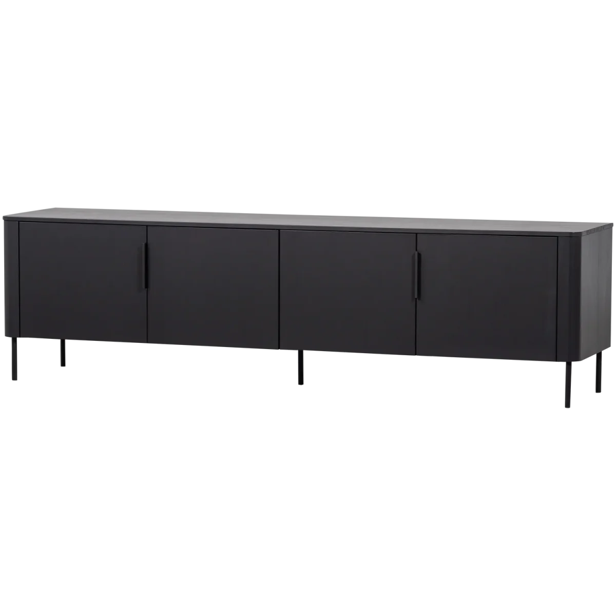 Gunnar tv meubel 200 cm grenen matzwart - Afbeelding 2