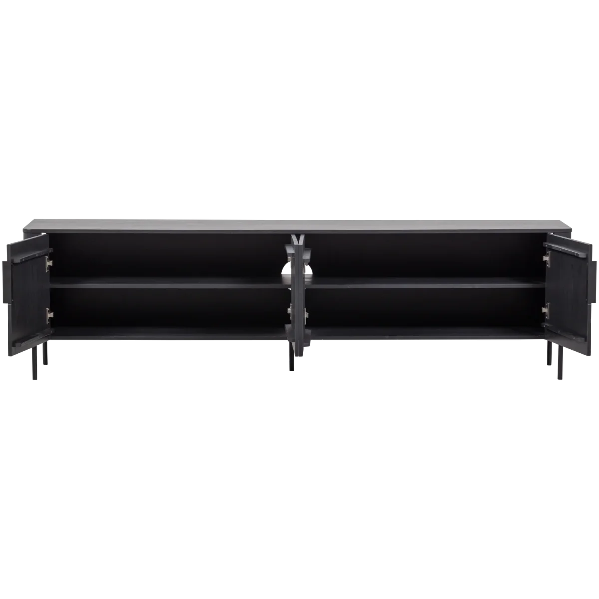 Gunnar tv meubel 200 cm grenen matzwart - Afbeelding 8
