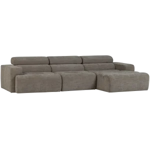 Novi chaise longue bank rechts grijs melange