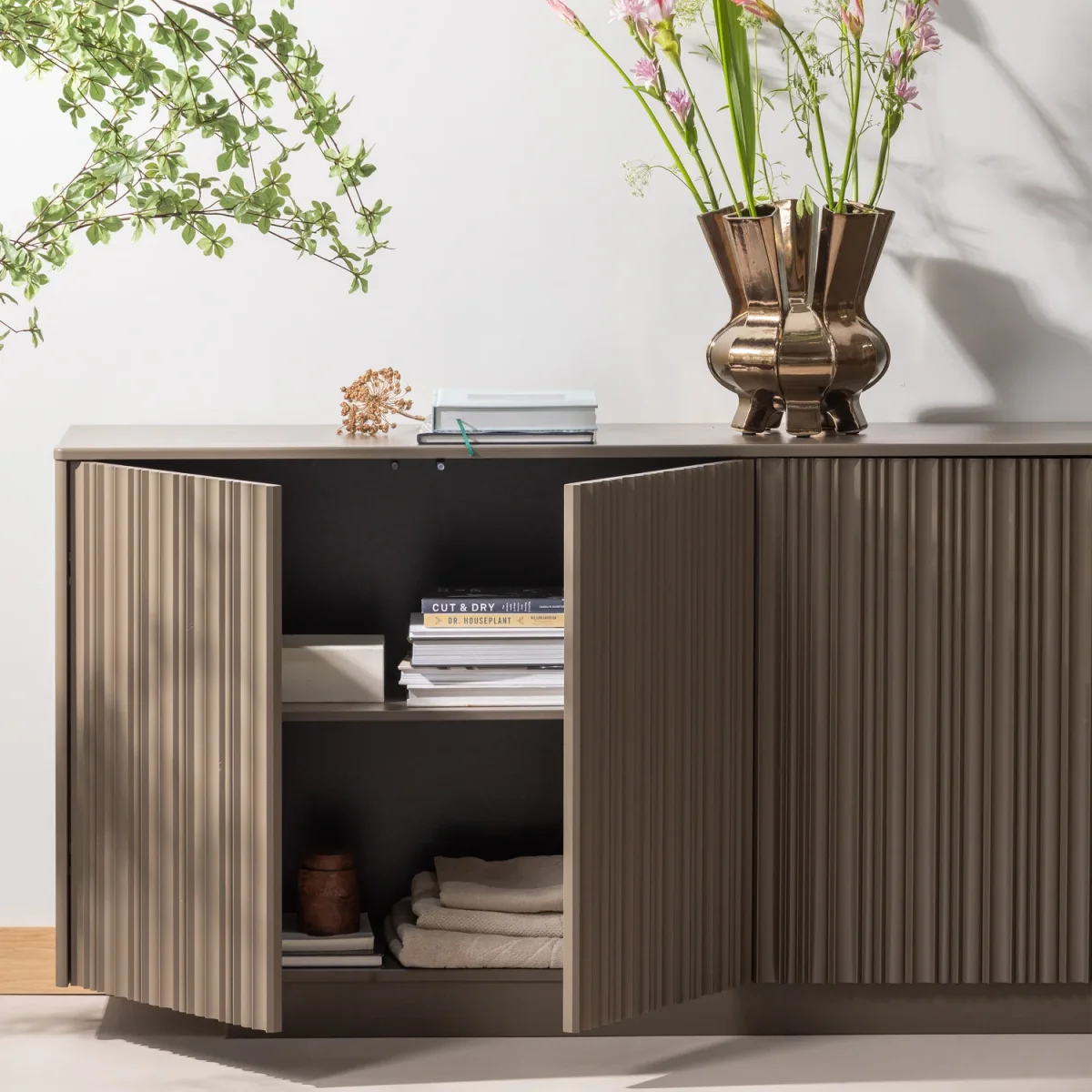 Nova dressoir 200 cm grenen truffel bruin - Afbeelding 5