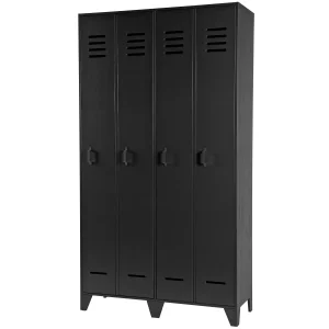 Stijn hoog 2-deurs lockerkast zwart