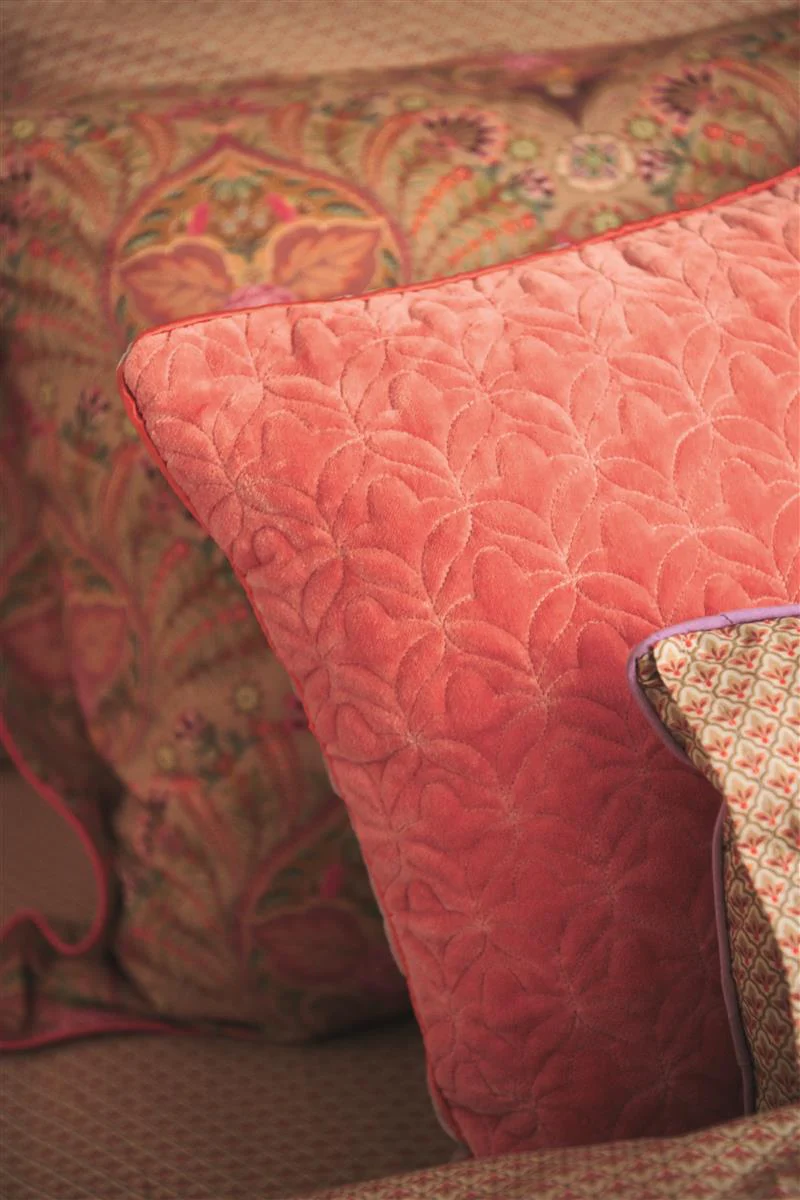 Pip Studio Quilty Dreams Decoratiekussen - Koraalrood - Afbeelding 4