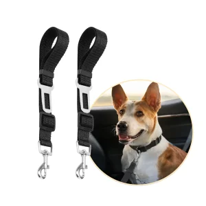 All 4 Pets Supply Hondengordel voor Auto - 2 stuks - Honden riem Auto - Zwart