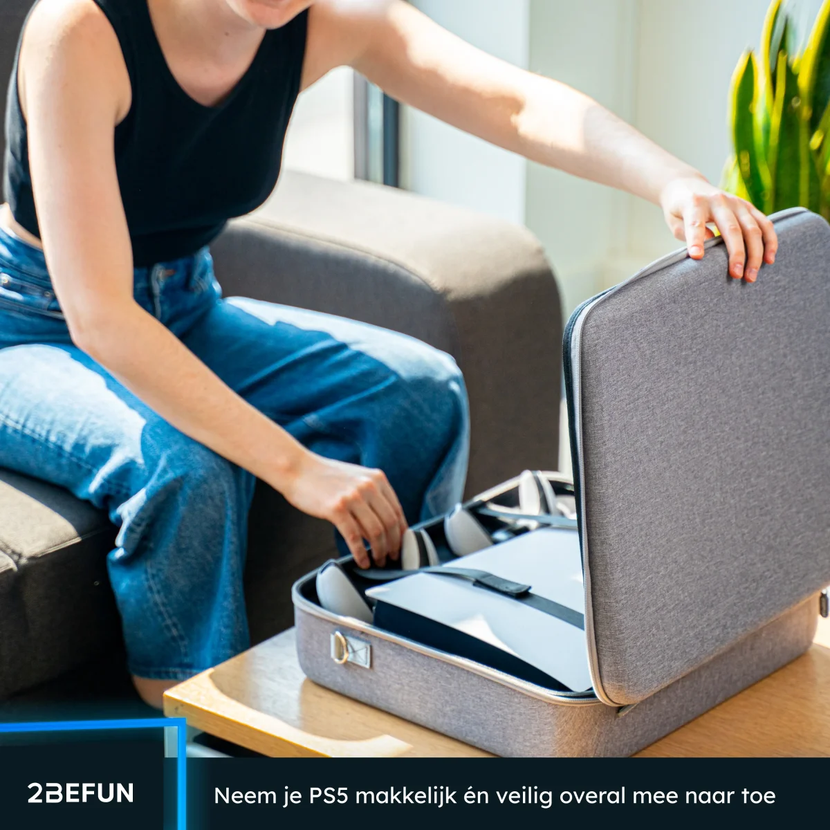 2BEFUN Luxe PS5 Tas - PS5 Koffer & Case - Ook voor PS5 Accessoires - Afbeelding 5